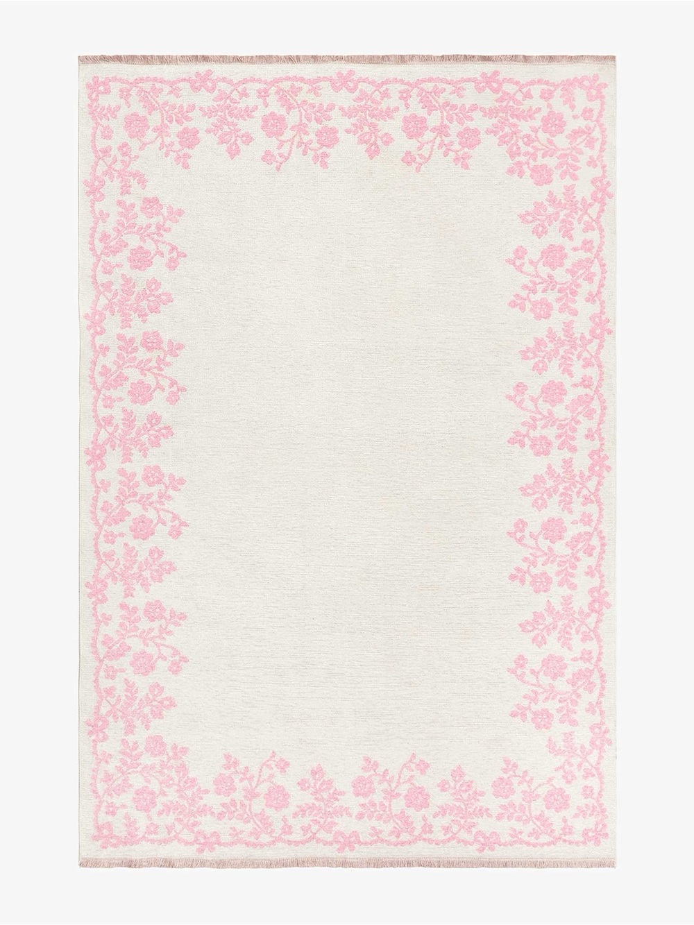 5’X8’ - LoveShackFancy Floral Border Reversible Washable Rug